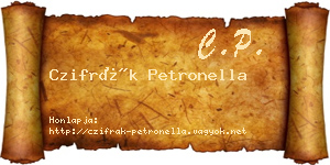Czifrák Petronella névjegykártya